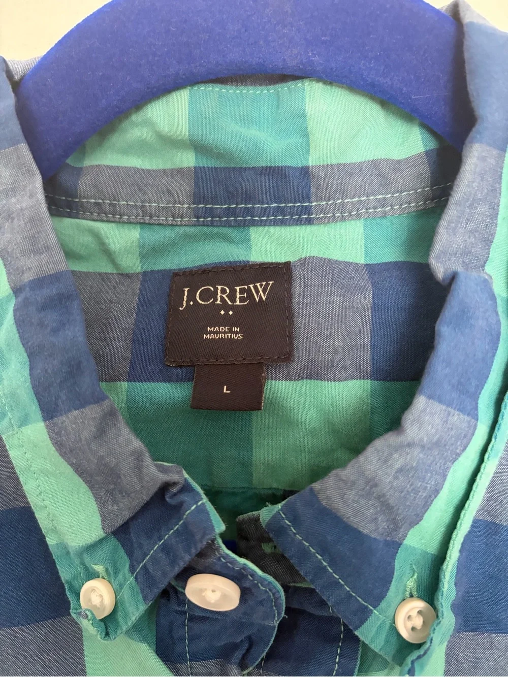 J. Crew Men’s Plaid Button-Down Shirt size L